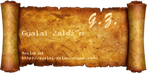 Gyalai Zalán névjegykártya